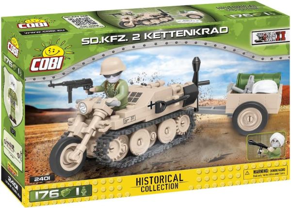 COB2401 - Deutsches Fahrzeug S.D.KFZ 2 KETTENKRAD Afrika Korps - 176 Teile. - 1