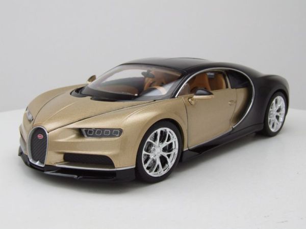 WEL24077GOLD - BUGATTI chiron 2017 gold und schwarz - 1