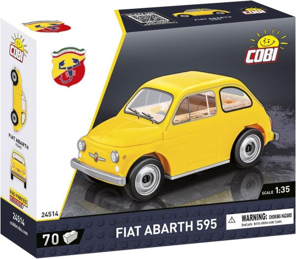 COB24514 - FIAT 500 Abarth 1965 gelb- 70 Teile. - 1