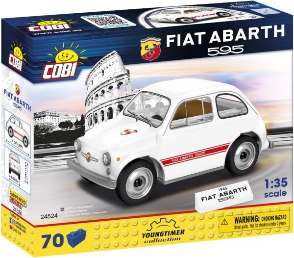 COB24524 - FIAT Abarth 595 Weiß - 70 Teile. - 1