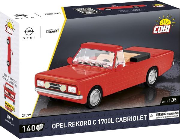 COB24599 - OPEL Rekord C 1700L Cabrio Rot - 140 Teile - 1