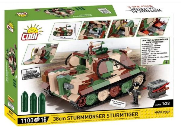 COB2585 - Kanone 38cm Sturmmorser Sturmtiger - 1100 Teile - 1