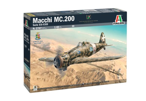 ITA2767 - Militärflugzeug MACCHI MC.200 Saetta XXL-WWII zum Zusammenbauen und Bemalen. - 1