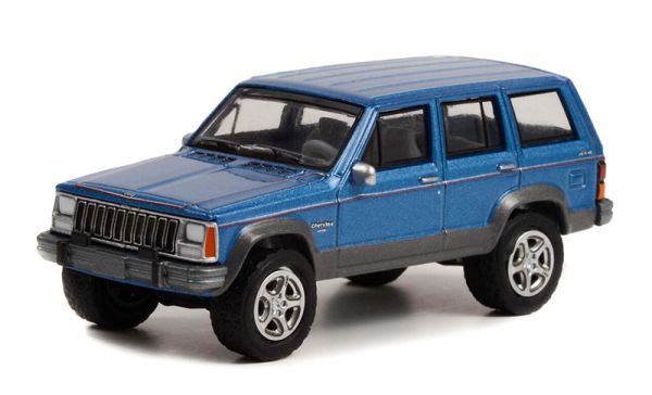 GREEN28100-D - JEEP Cherokee 1991 blau 80. Geburtstag JEEP unter Blister. - 1