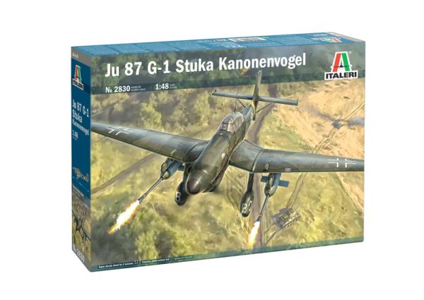 ITA2830 - JU 87 G-1 Stuka Kanonenvogel Kampfflugzeug zum Zusammenbauen und Bemalen - 1