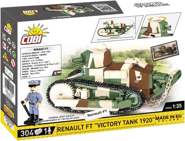 COB2992 - Panzer RENAULT FT Victory tank 1920 - 304 Teile. - 1