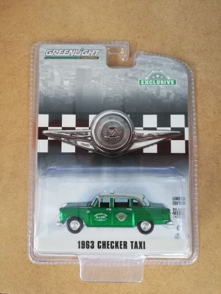 GREEN30207VERT - CHECKER MOTORS MARATHON A11 1963 Taxi grüne Version verkauft in Blisterverpackung. - 1