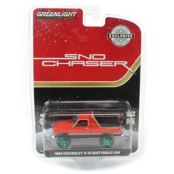 GREEN30365VERT - CHEVROLET K-10 Scottsdale 4x4 1984 SNO CHASER grüne Felgen in Blisterverpackung - 1