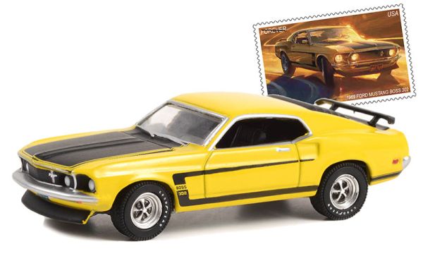 GREEN30373 - FORD Mustang Boss 302 1969 aus der Serie UNITED STATES POSTAL SERVICE in Blisterverpackung. - 1