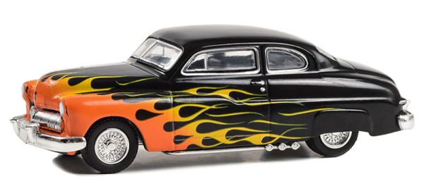 GREEN30435 - MERCURY Eight Coupé 1949 schwarz mit Flammen in Blisterverpackung - 1