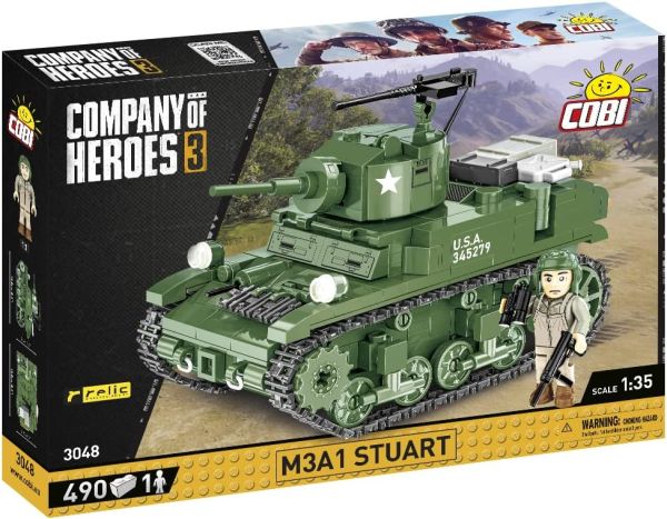 COB3048 - M3A1 STUART Panzer – 490 Teile - 1