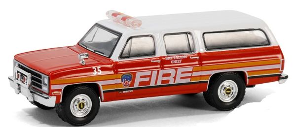 GREEN30501 - CHEVROLET Suburban 1991 New York City Fire Department - FDNY Bataillonschef in Blisterverpackung - 1