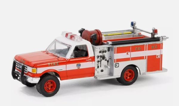 GREEN30502 - FORD F-350 1987 Feuerwehr New York in Blisterverpackung - 1