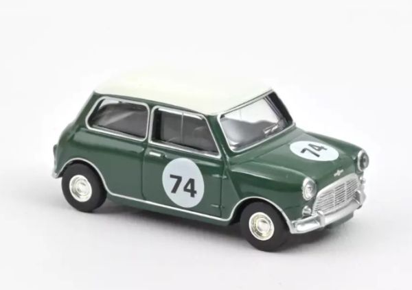 NOREV310525 - MINI COOPER S 1964 Mandelgrün mit Nummer 74 - 1