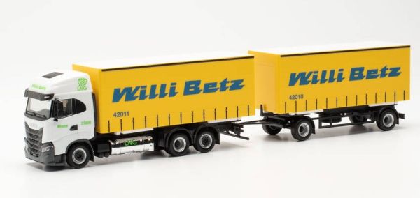 HER315913 - IVECO S-WAY LNG 6x4 Pritschenwagen mit 2-Achs-Anhänger WILLI BETZ - 1