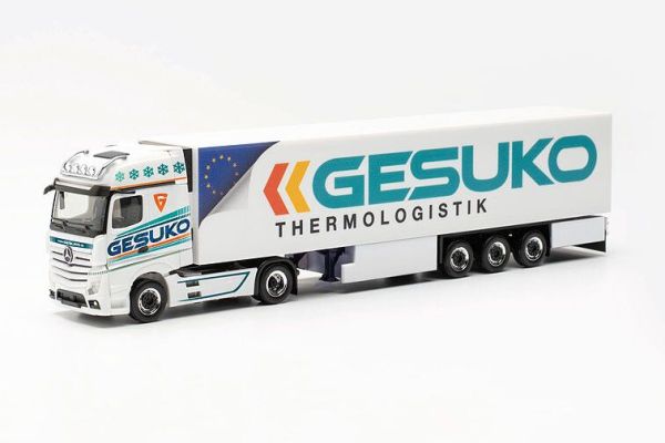 HER315951 - MERCEDES BENS 4x2 Actros G mit 3-Achs-Anhänger GESUKO weiss - 1