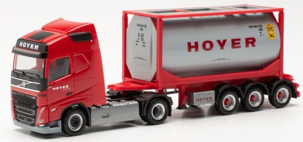 HER316316 - VOLVO 4x2 FH Gl mit 3-achsigem HOYER Tankauflieger rot - 1