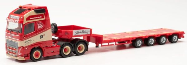 HER316354 - VOLVO 6x4 FH 16 Gl. XL mit 4-achsigem TORBEN RAFN Tieflader rot - 1