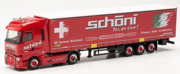 HER316446 - RENAULT 4x2 T G mit 3-Achs-Anhänger SCHONI INTERNATIONAL rot - 1