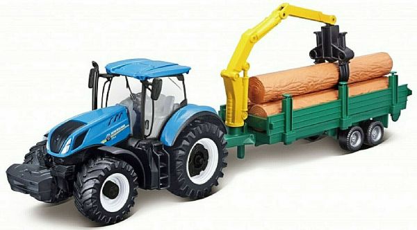 BUR31655 - NEW HOLLAND T7.315 mit Forstanhänger - 1