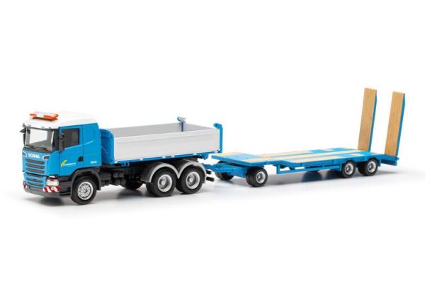 HER316576 - SCANIA R 6x4 Kipper mit Tieflader 1 + 2 Achsen FELBERMAYR - 1