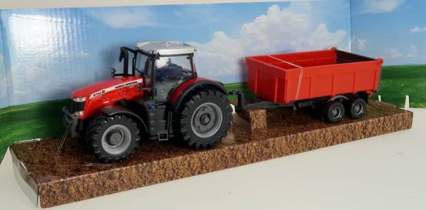 BUR31662 - MASSEY FERGUSON 8740S mit Kipper. - 1