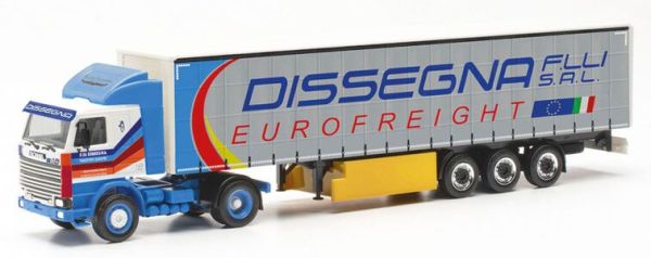 HER316729 - SCANIA 142 4x2 mit 3-Achs-Planenanhänger DISSEGNA - 1