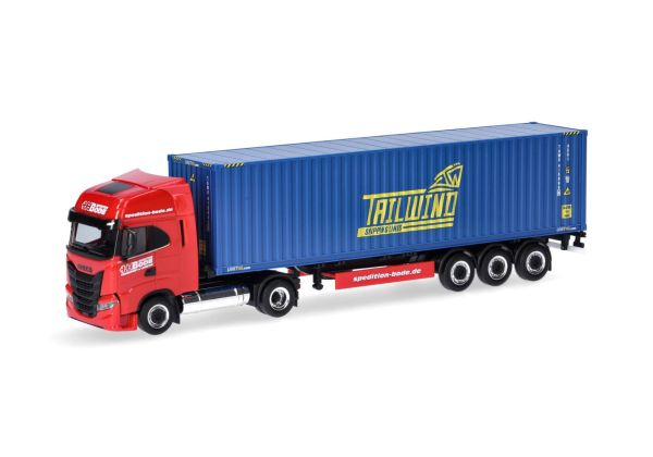 HER317368 - IVECO S-Way LNG 4x2 mit 3-achsigem Containeranhänger HH BODE/TAILWIND - 1