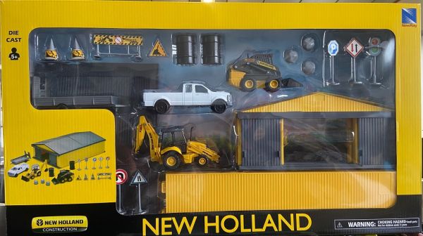 NEW32135 - NEW HOLLAND-Set mit Maschinen, Gebäuden und Zubehör - 1