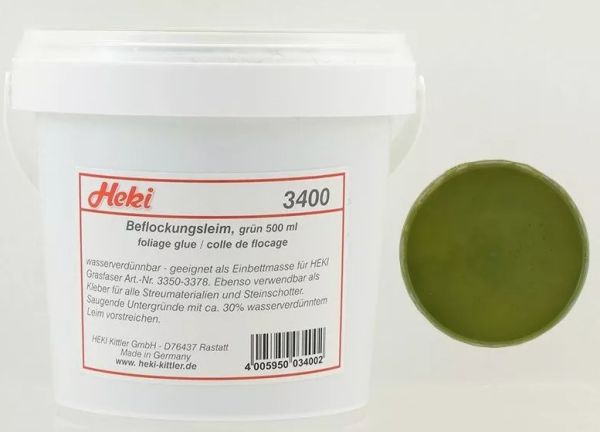 HEK3400 - Klebstoff für Beflockung grün 500ml - 1