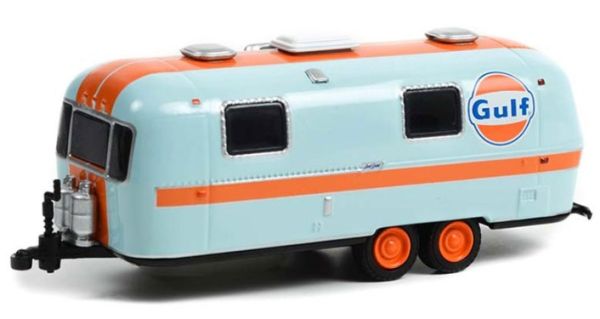 GREEN34120-B - Wohnwagen Airstream 2 Achsen 1971 GULF aus der Serie HITCHED Homes unter Blisterverpackung. - 1