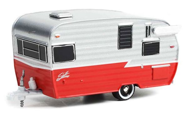 GREEN34120-F - Wohnwagen Shasta Airflyte 1962 aus der Serie HITCHED Homes in Blisterverpackung. - 1