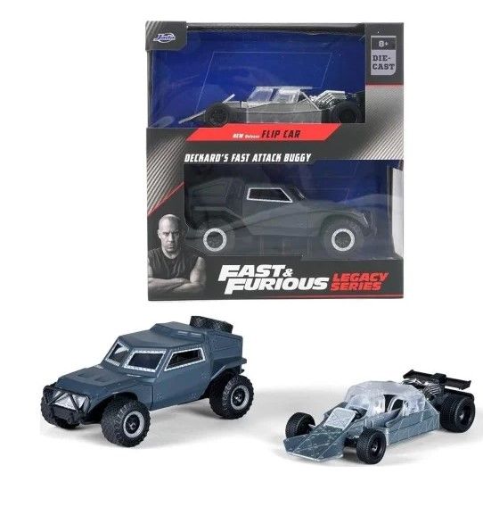 JAD34253 - 2 Fahrzeuge Fast & Furious - Flip Car und Buggy - 1