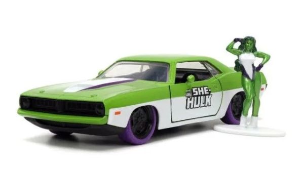 JAD34273 - PLYMOUTH Barracuda 1973 mit She HULK Figur. - 1