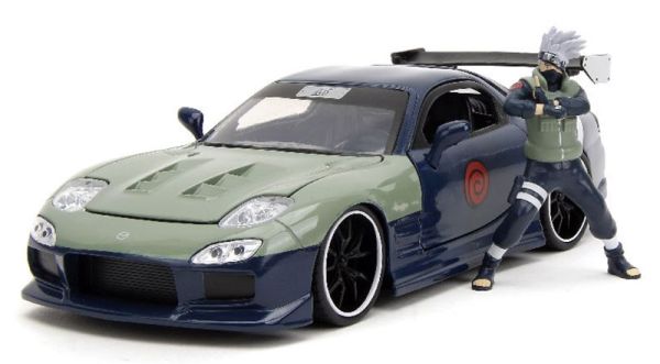 JAD34370 - MAZDA RX-7 mit Figurine Kakashi Blau 1995 NARUTO - 1