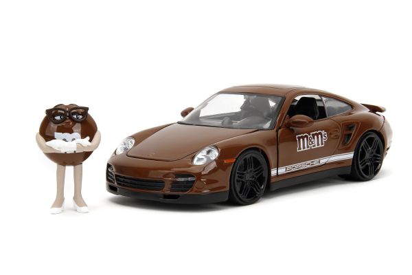 JAD34624 - PORSCHE 911 Turbo avec figurine M&M'S marron - 1