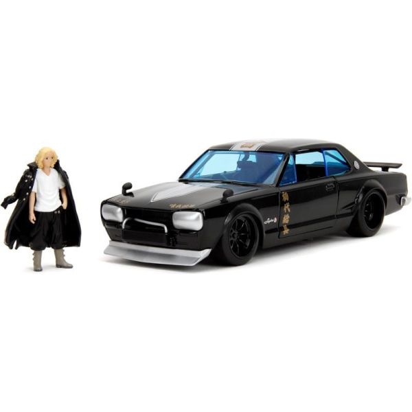 JAD34698 - NISSAN Skyline GTR 1971 avec figurine Mikey TOKYO REVENGERS noir - 1