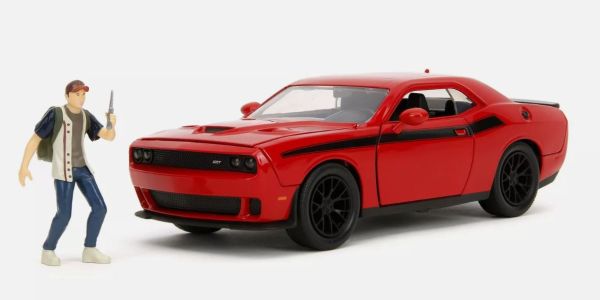 JAD35185 - DODGE Challenger aus der Serie The Walking Dead mit Figur GLENN 2015 Rot. - 1