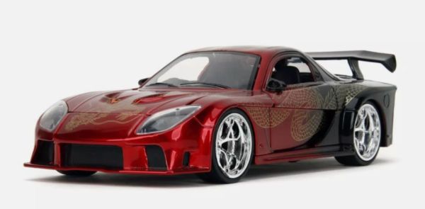 JAD35194 - MAZDA RX-7 WideBody Candy 1995 Rot und Schwarz - PINK SLIPS - 1