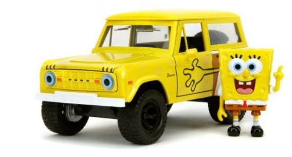 JAD35467 - FORD Bronco 1973 gelb mit Figurine BOBO L'EPONGE - 1