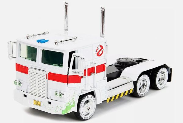 JAD35572 - Optimus Prime TRANSFORMERS X ECTO-1 avec graphique GHOSTBUSTERS - 1