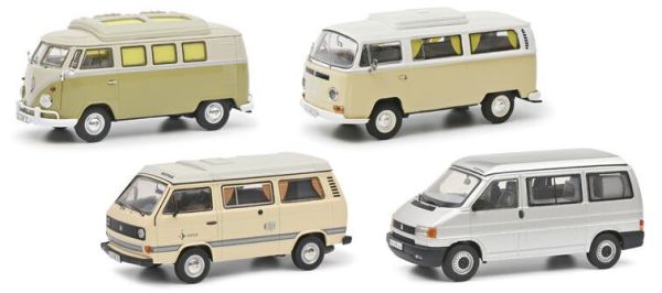 SCH3591 - VOLKSWAGEN Wohnmobil Set T1b, T2a, T3a und T4a - 1