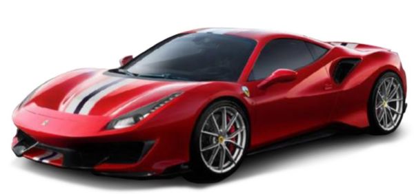 BUR36052RO - FERRARI 488 Pista - Rot und weiß - 1