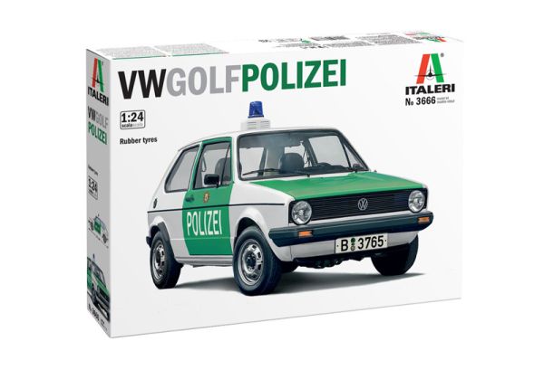 ITA3666 - VOLKSWAGEN Golf Polizei zum Zusammenbauen und Bemalen - 1