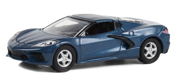 GREEN37270-E - CHEVROLET Corvette C8 stingray 1LT 2020 blau aus der 50. Jubiläumsserie von BARRETT JACKSON in Blisterverpackung. - 1