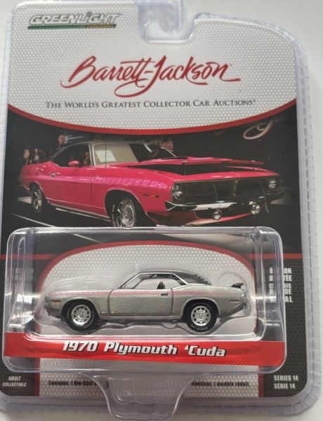 GREEN37310-D_GRIS - PLYMOUTH Cuda 1970 Grau aus der BARRETT JACKSON-Serie in Blisterverpackung - 1