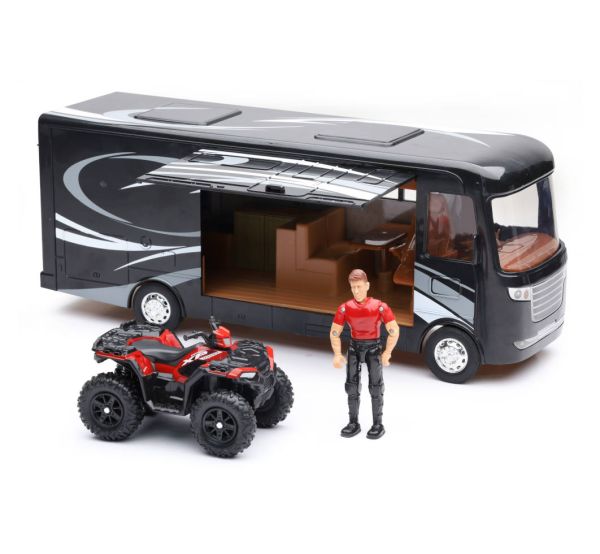 NEW37356 - Camping Car mit Quad POLARIS WP 1000 und einer Figur - 1