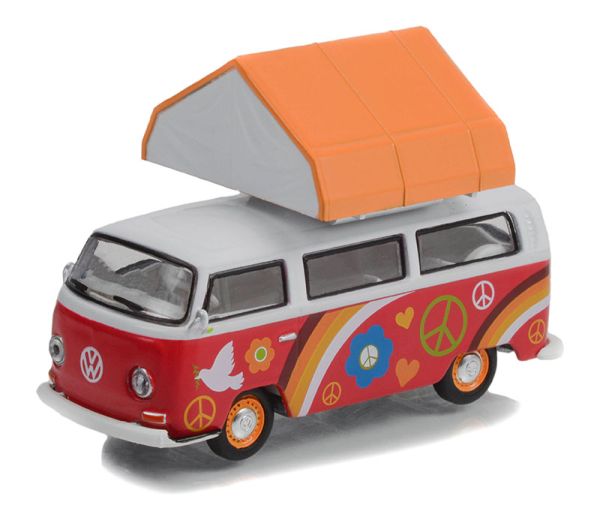 GREEN38030-A - VOLKSWAGEN Type 2 1968 Peace and Love aus der THE GREAT OUTDOORS-Serie in Blisterverpackung. - 1