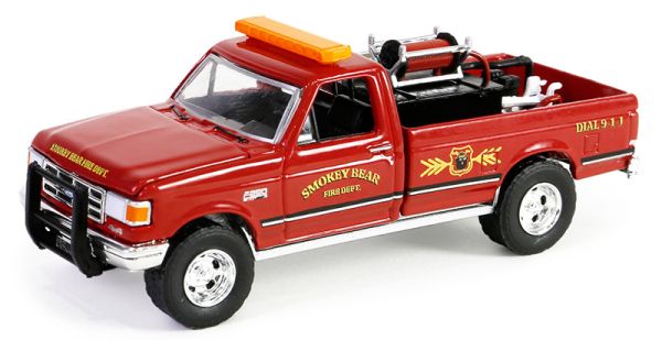 GREEN38060-E - FORD F-250 1990 Feuerwehr aus der Serie SMOKEY BEAR in Blisterverpackung - 1