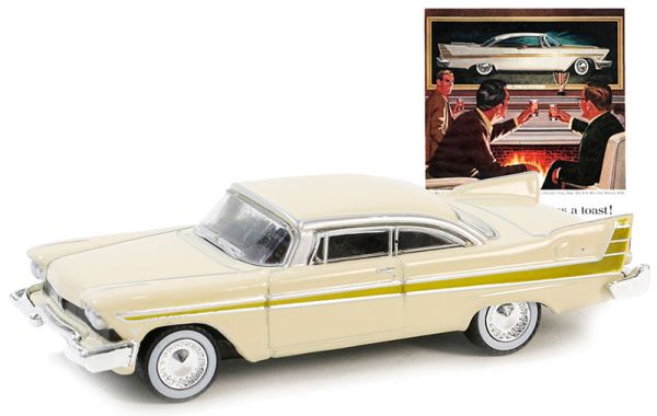 GREEN39140-B - PLYMOUTH Fury 1957 Beige aus der VINTAGE AD CARS-Serie in Blisterverpackung - 1